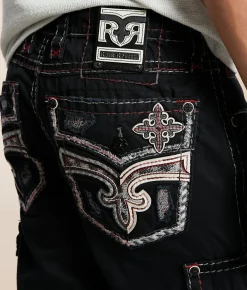 Bottoms|Shorts | Rock Revival Classic Cargo Short Black