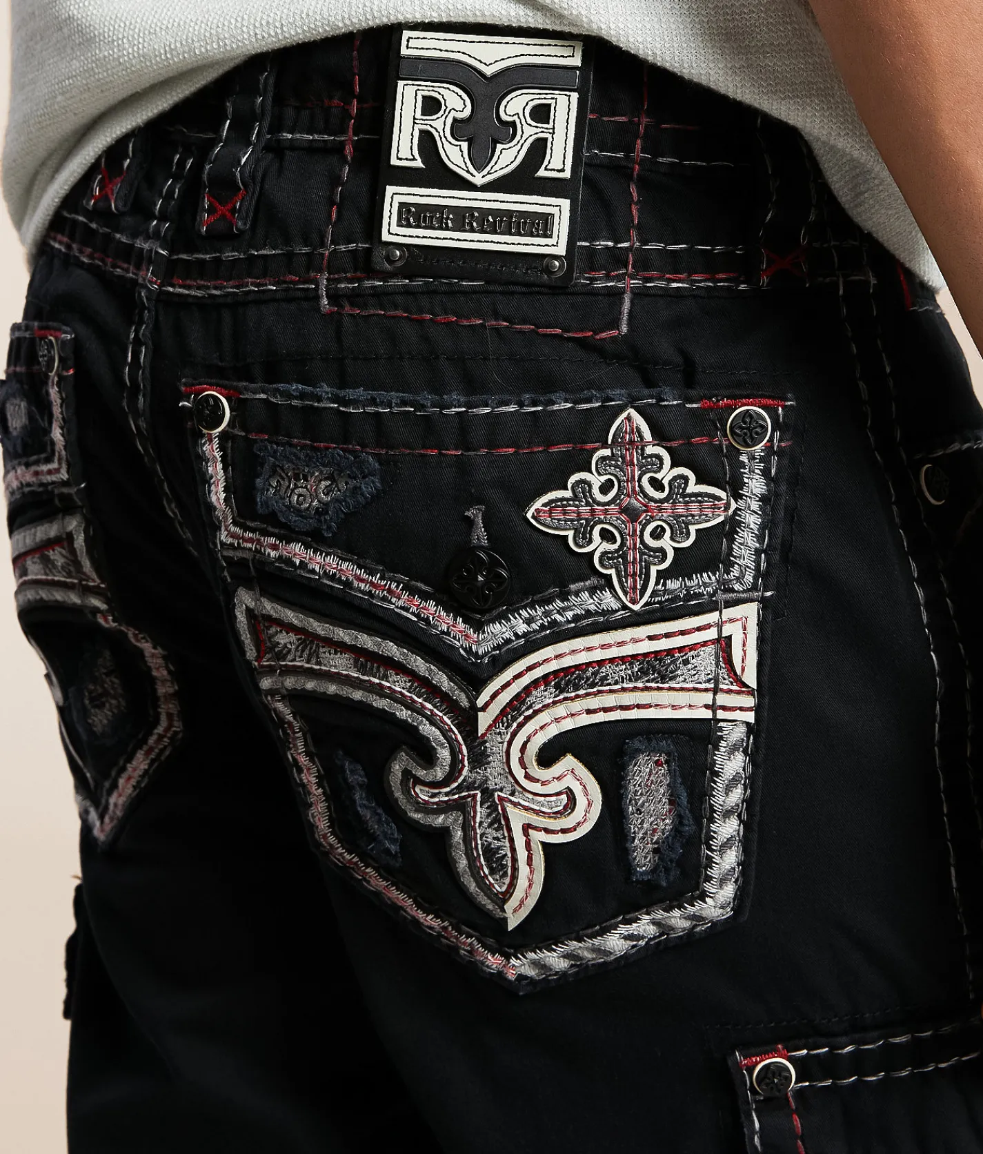 Bottoms|Shorts | Rock Revival Classic Cargo Short Black