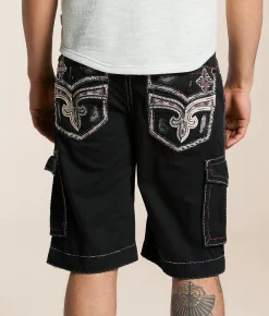 Bottoms|Shorts | Rock Revival Classic Cargo Short Black