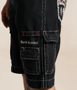 Bottoms|Shorts | Rock Revival Classic Cargo Short Black
