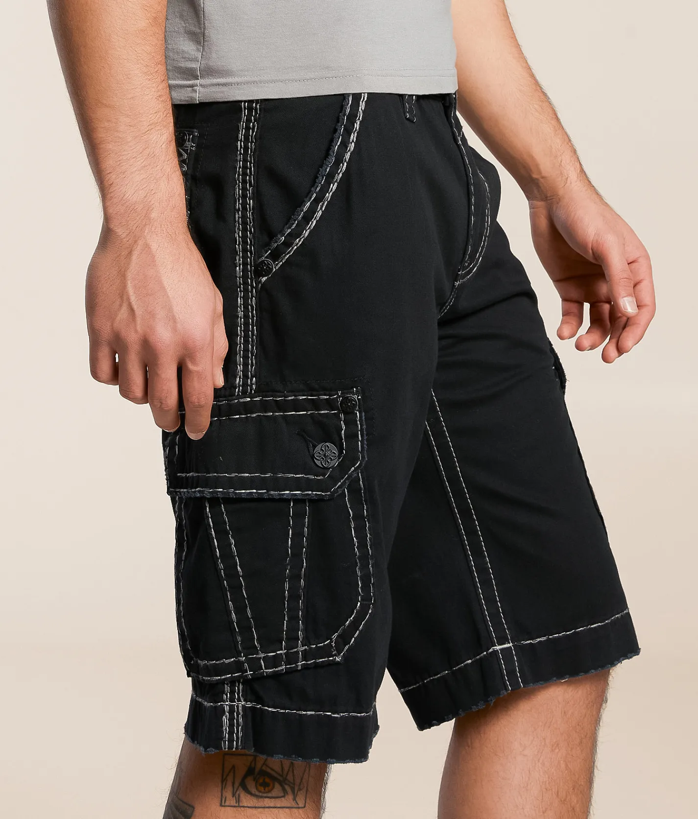Bottoms|Shorts | Rock Revival Classic Cargo Short Black