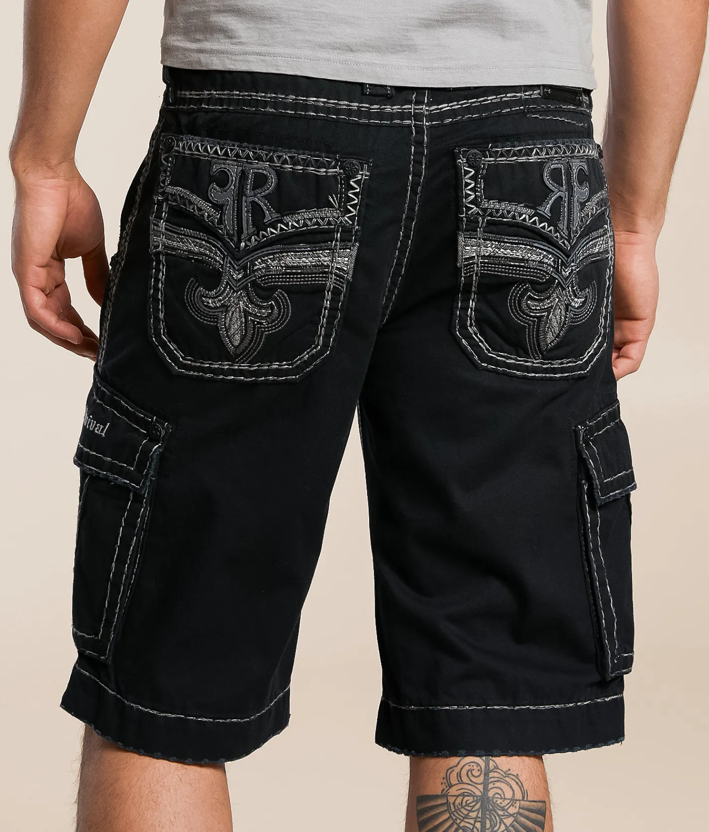 Bottoms|Shorts | Rock Revival Classic Cargo Short Black