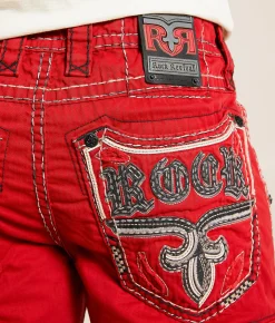 Bottoms|Shorts | Rock Revival Classic Cargo Short Red