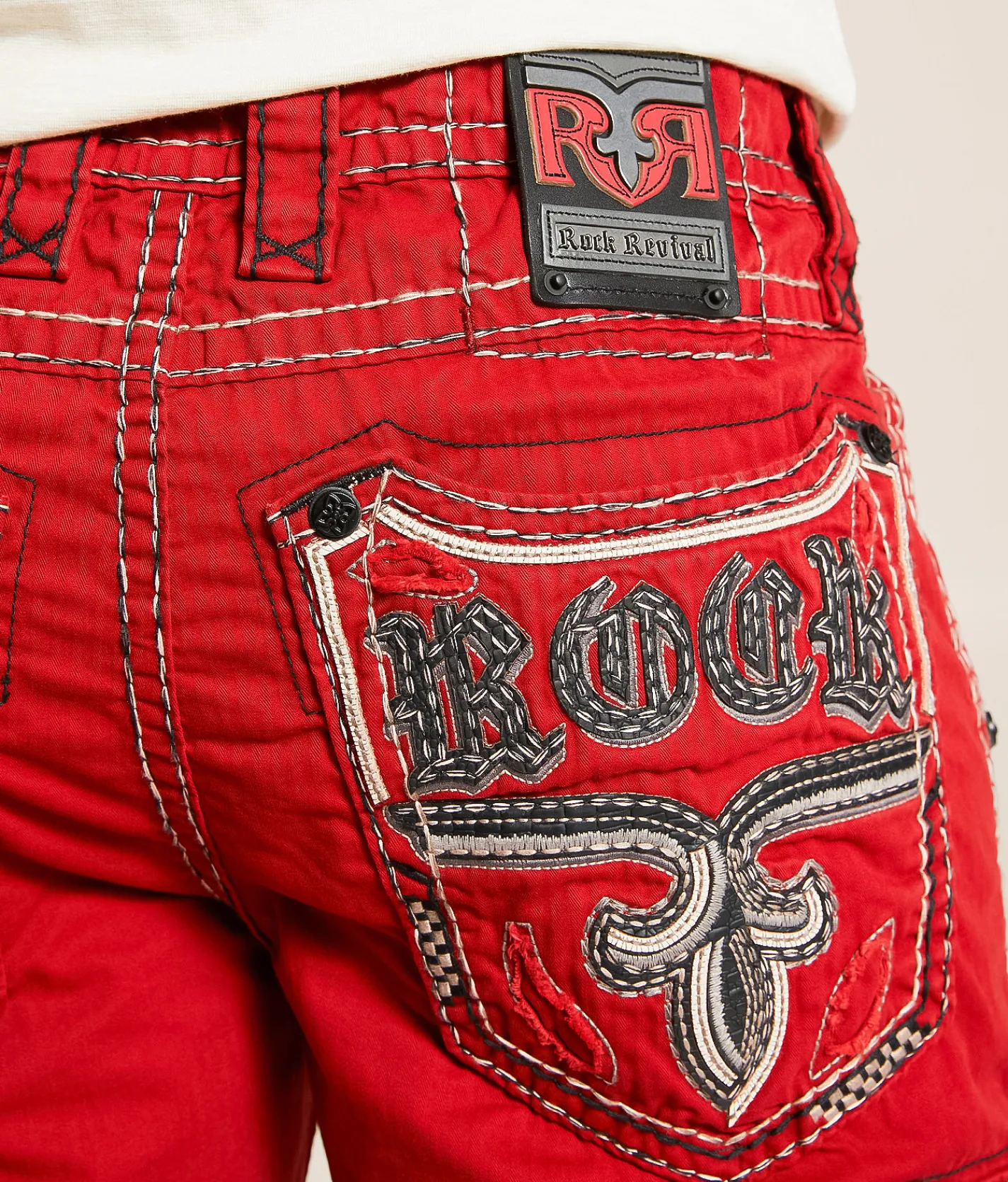 Bottoms|Shorts | Rock Revival Classic Cargo Short Red