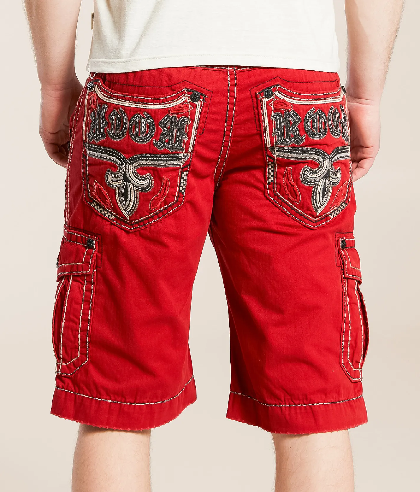 Bottoms|Shorts | Rock Revival Classic Cargo Short Red