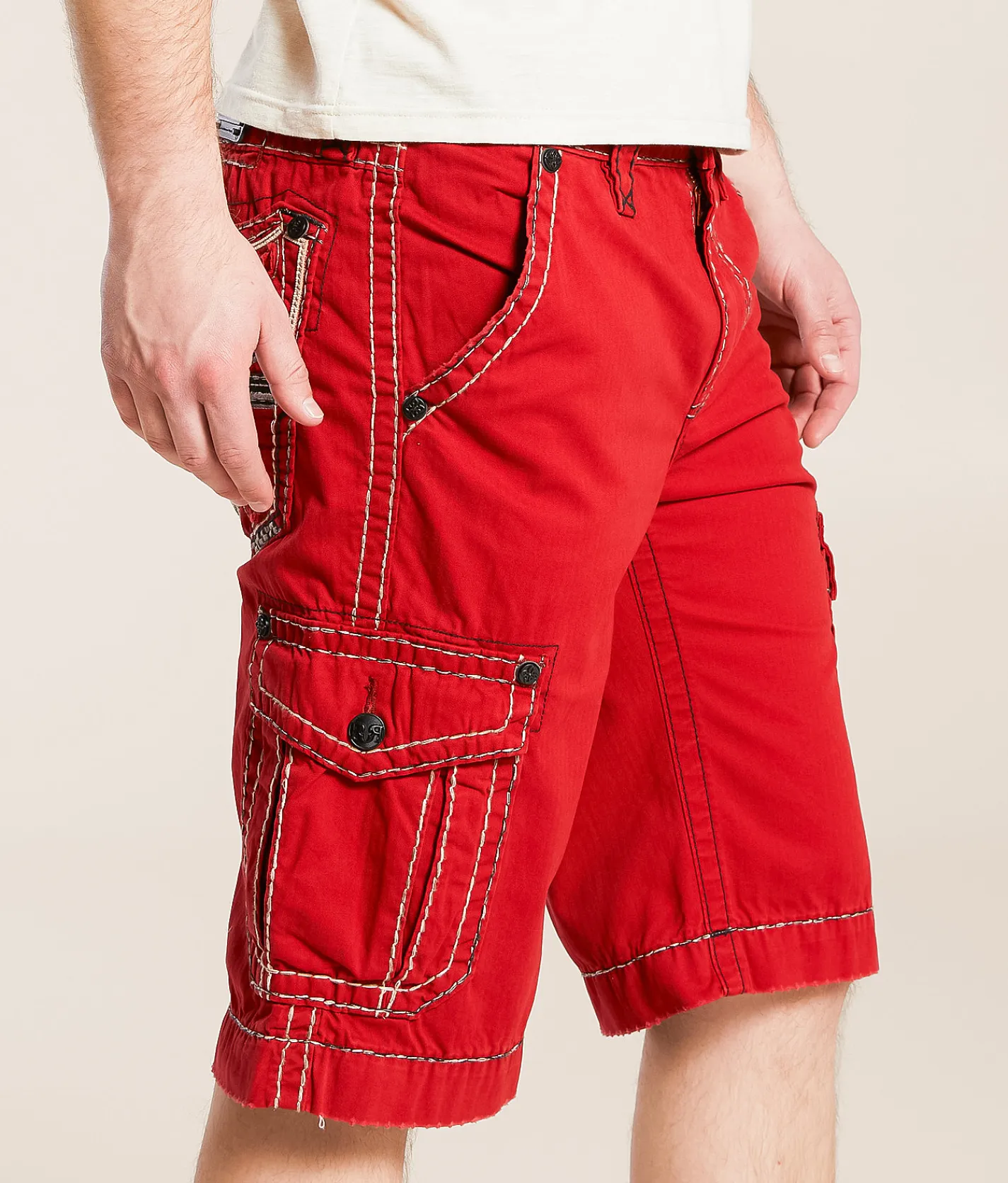 Bottoms|Shorts | Rock Revival Classic Cargo Short Red
