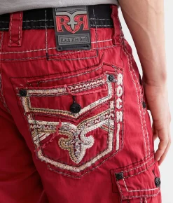 Rock Revival Classic Cargo Stretch Short Red Hot