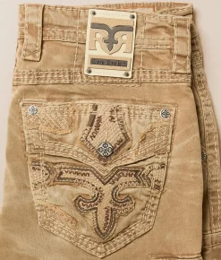 Rock Revival Classic Cargo Stretch Short Khaki Discount