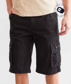Bottoms|Shorts | Rock Revival Classic Cargo Stretch Short Black