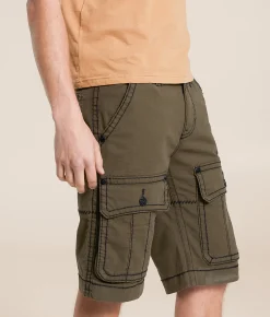 Bottoms | Rock Revival Classic Cargo Stretch Short Olive Green