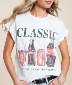 Tops | Junkfood Classic Coke T-Shirt White