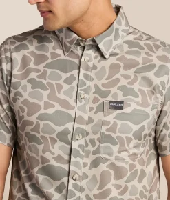 Tops | BURLEBO Performance Stretch Shirt Classic Deer Camo