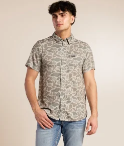 Tops | BURLEBO Performance Stretch Shirt Classic Deer Camo