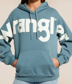 Tops | Wrangler® Classic Hooded Sweatshirt Blue