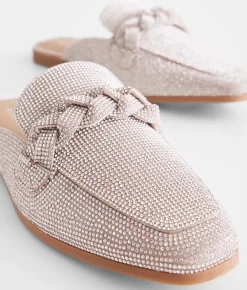 Shoes | Madden Girl Classic Rhinestone Mule Shoe Silver Multi