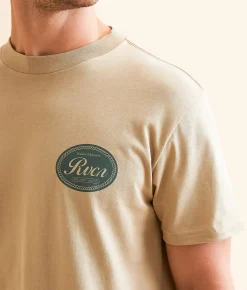 Graphic T-Shirts | RVCA Classic Steal T-Shirt Khaki