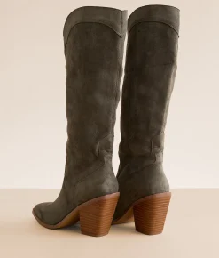 Shoes | Mi.iM Classy Tall Western Boot Olive