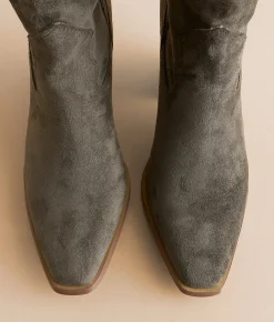 Shoes | Mi.iM Classy Tall Western Boot Olive