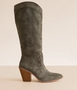 Shoes | Mi.iM Classy Tall Western Boot Olive