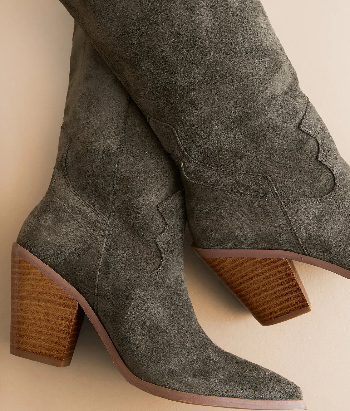 Shoes | Mi.iM Classy Tall Western Boot Olive