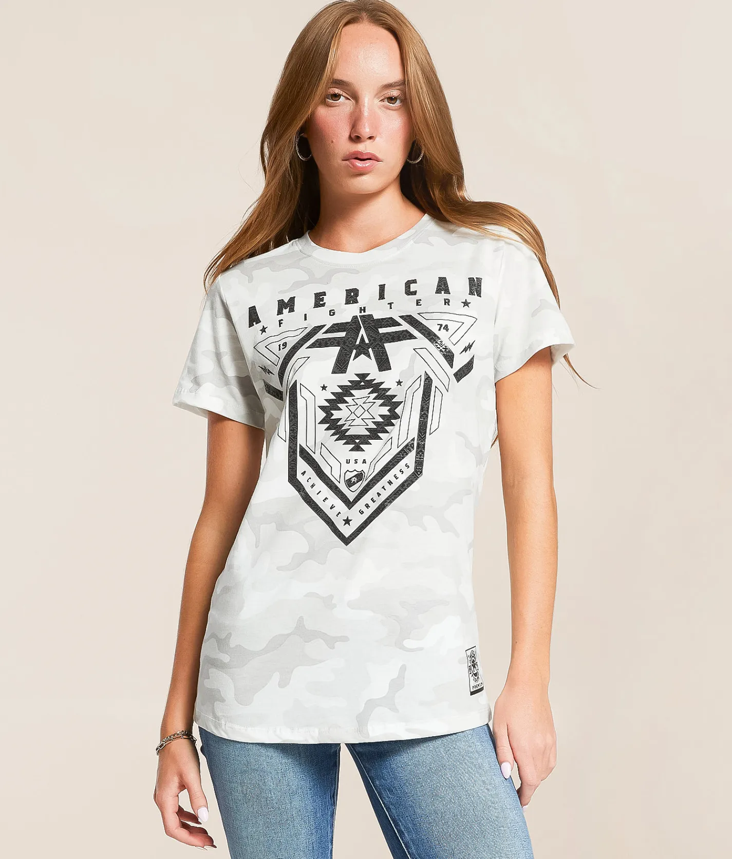 Tops | American Fighter Clay Springs T-Shirt White Camo