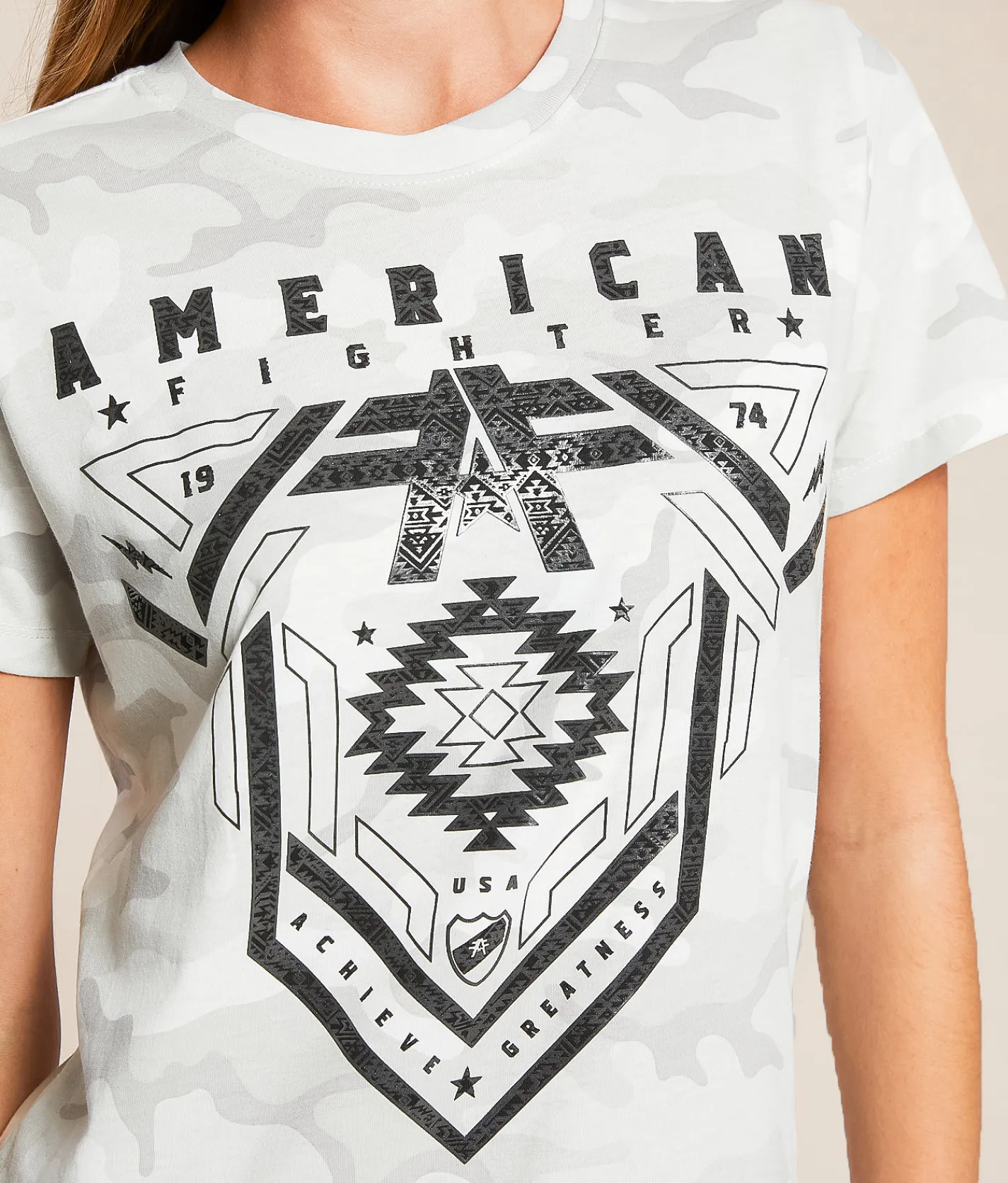 Tops | American Fighter Clay Springs T-Shirt White Camo