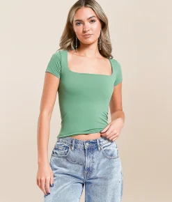 Tops | Free People Clean Lines Baby T-Shirt Copper