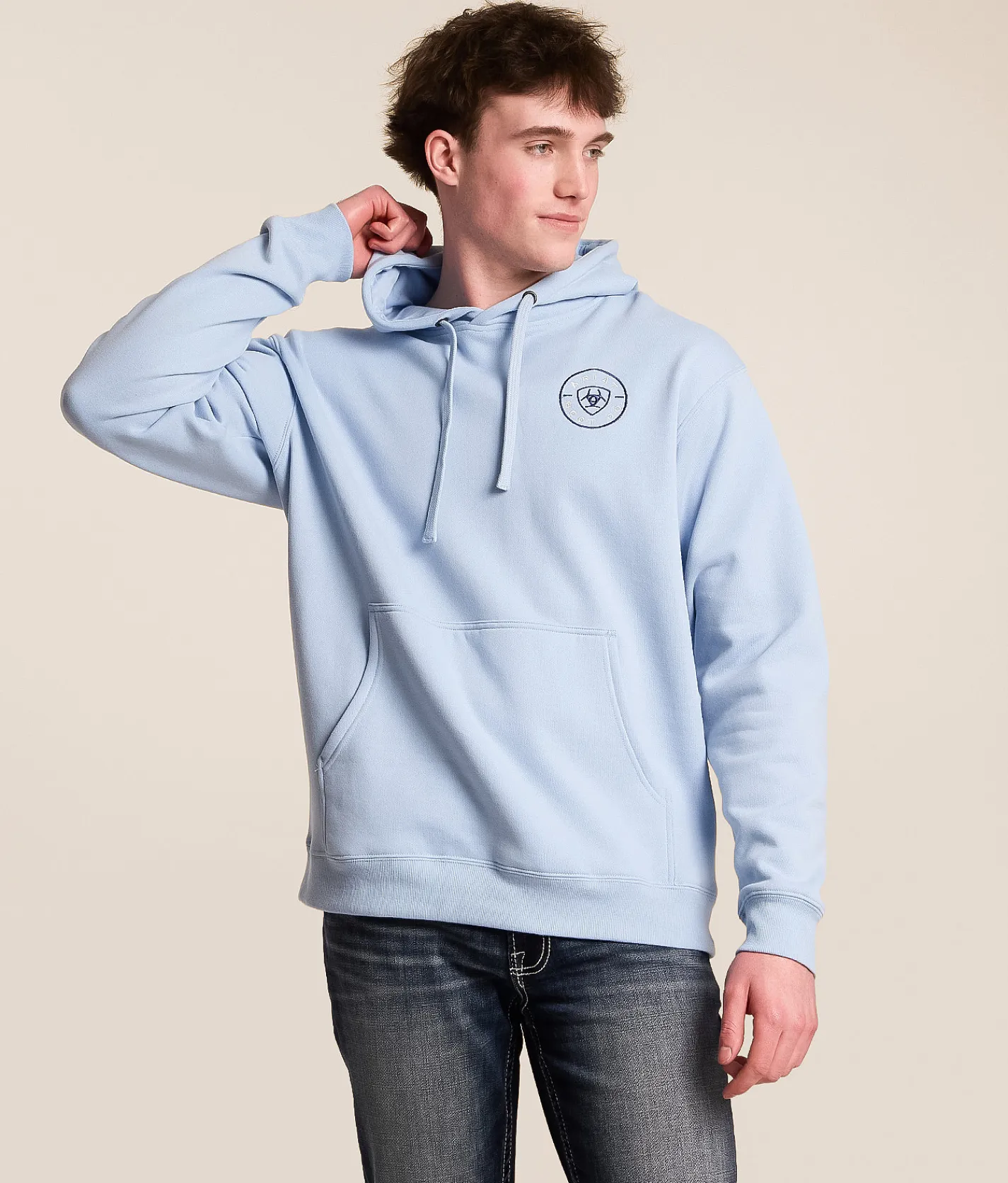 Ariat Clean Seal Hooded Sweatshirt Soft Chambray New