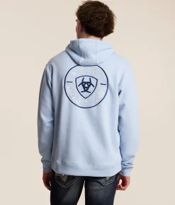 Ariat Clean Seal Hooded Sweatshirt Soft Chambray New
