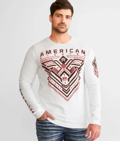 American Fighter Clearview T-Shirt White Heather Bleach Clearance