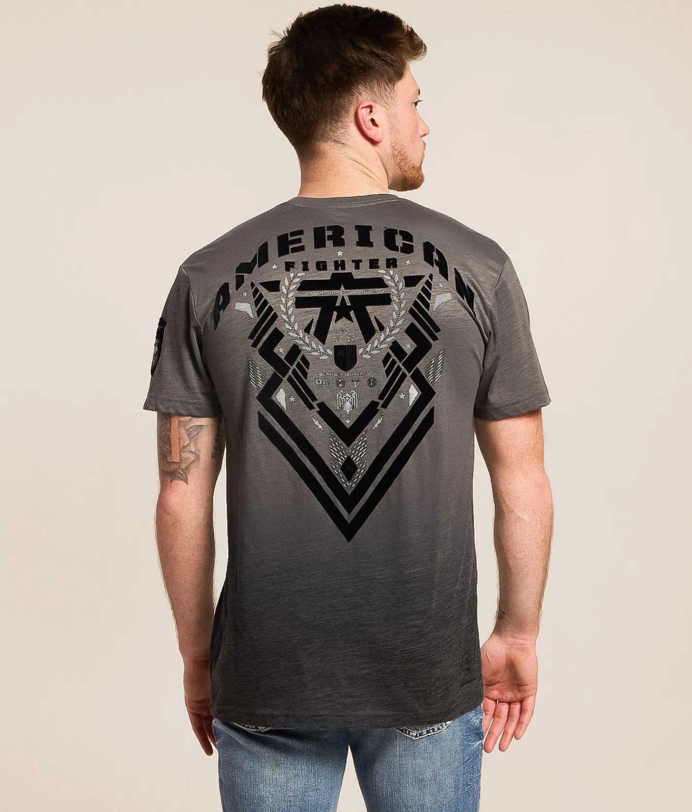 Tops|Graphic T-Shirts | American Fighter Clermont T-Shirt Black Oyster Pewter