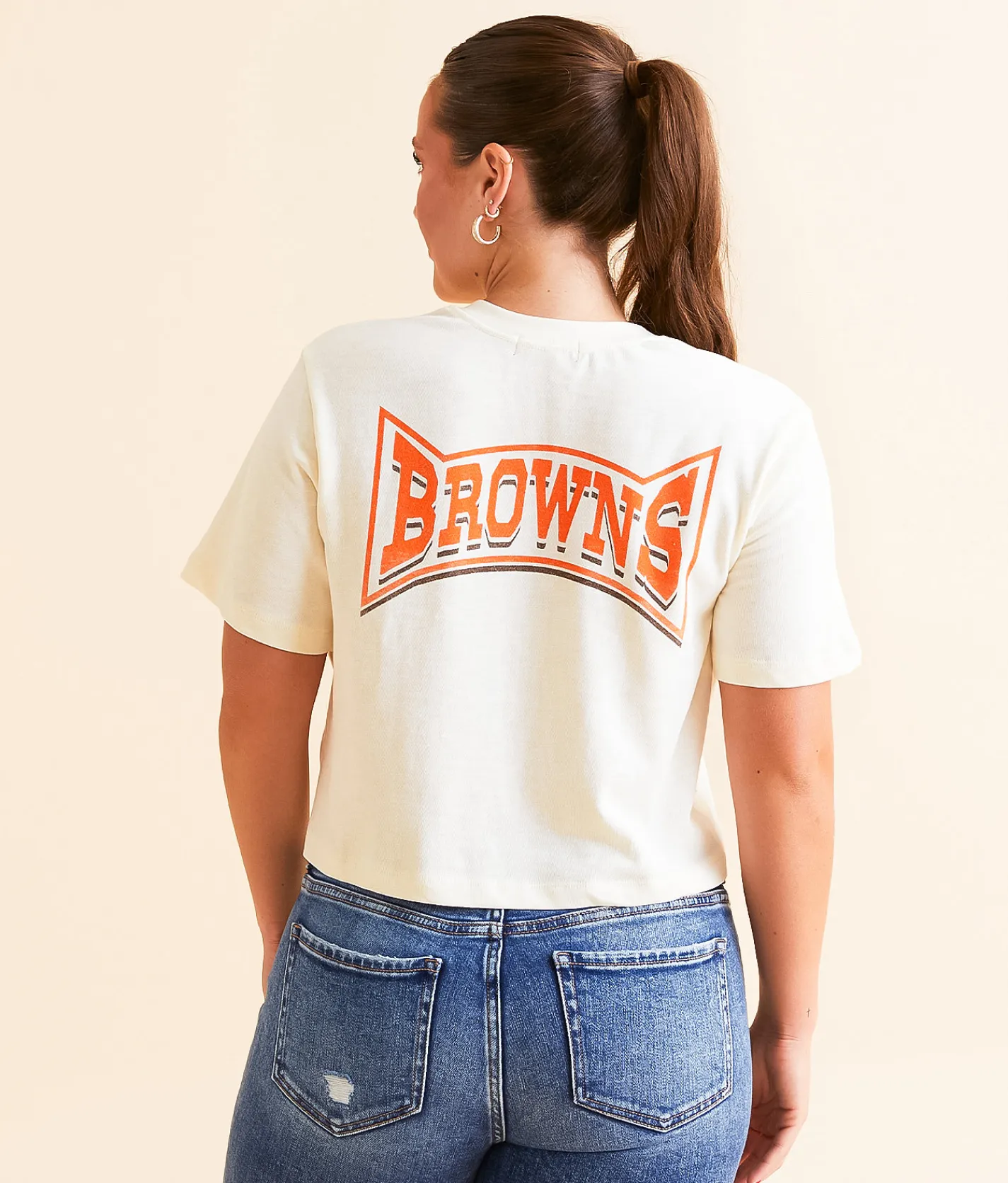 Tops | Junkfood Cleveland Cropped T-Shirt Browns