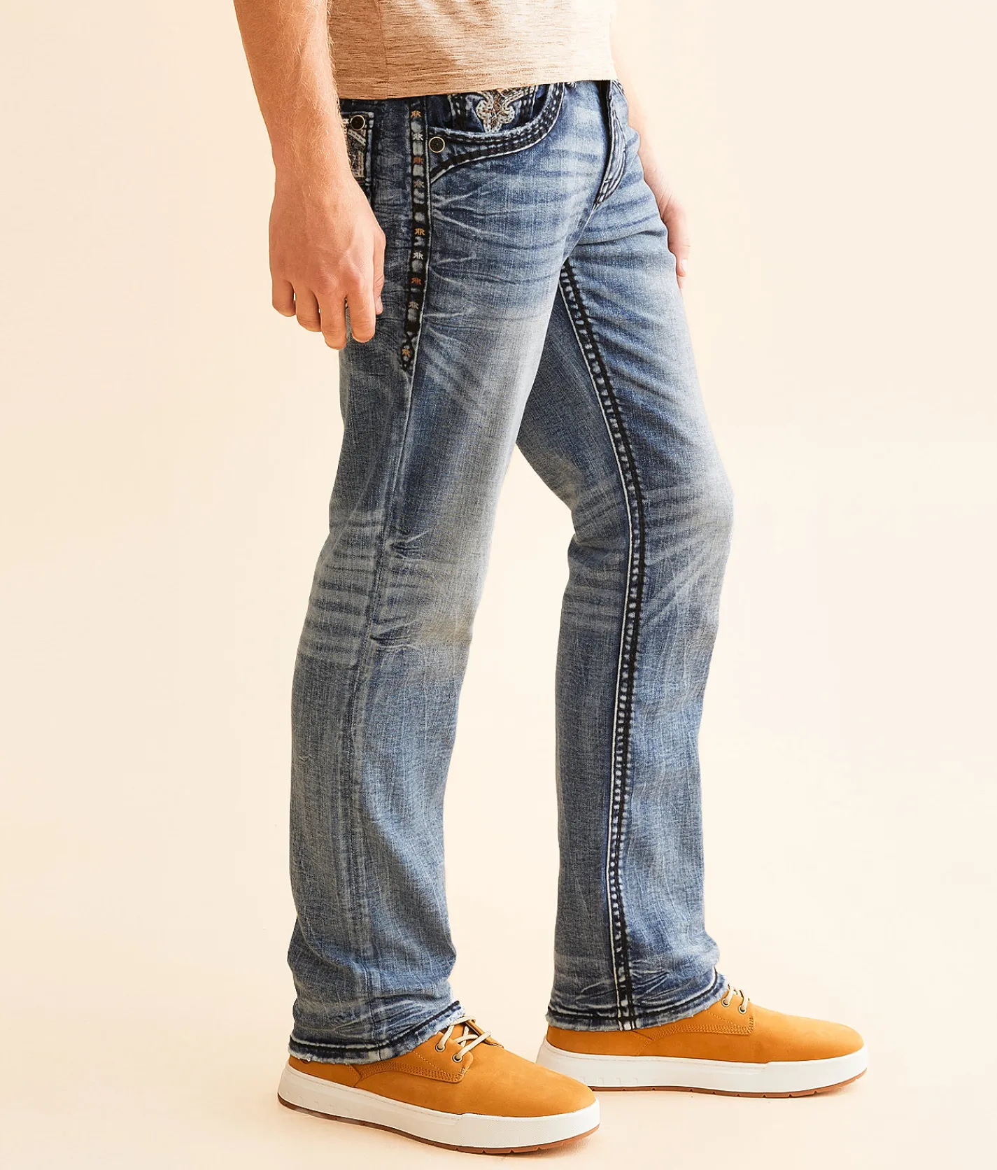 Rock Revival Clifford Straight Stretch Jean Clifford J202 Hot