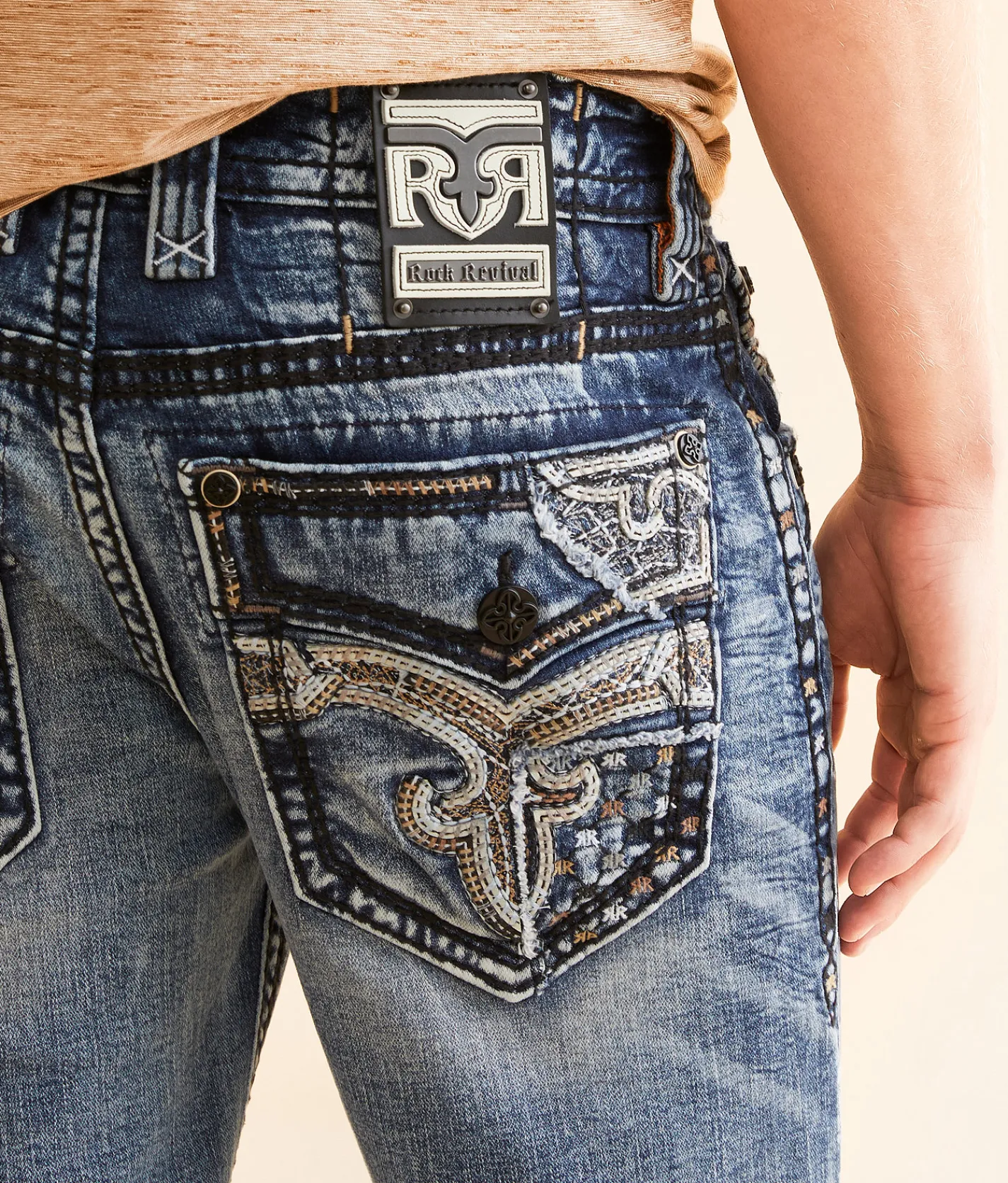 Rock Revival Clifford Straight Stretch Jean Clifford J202 Hot