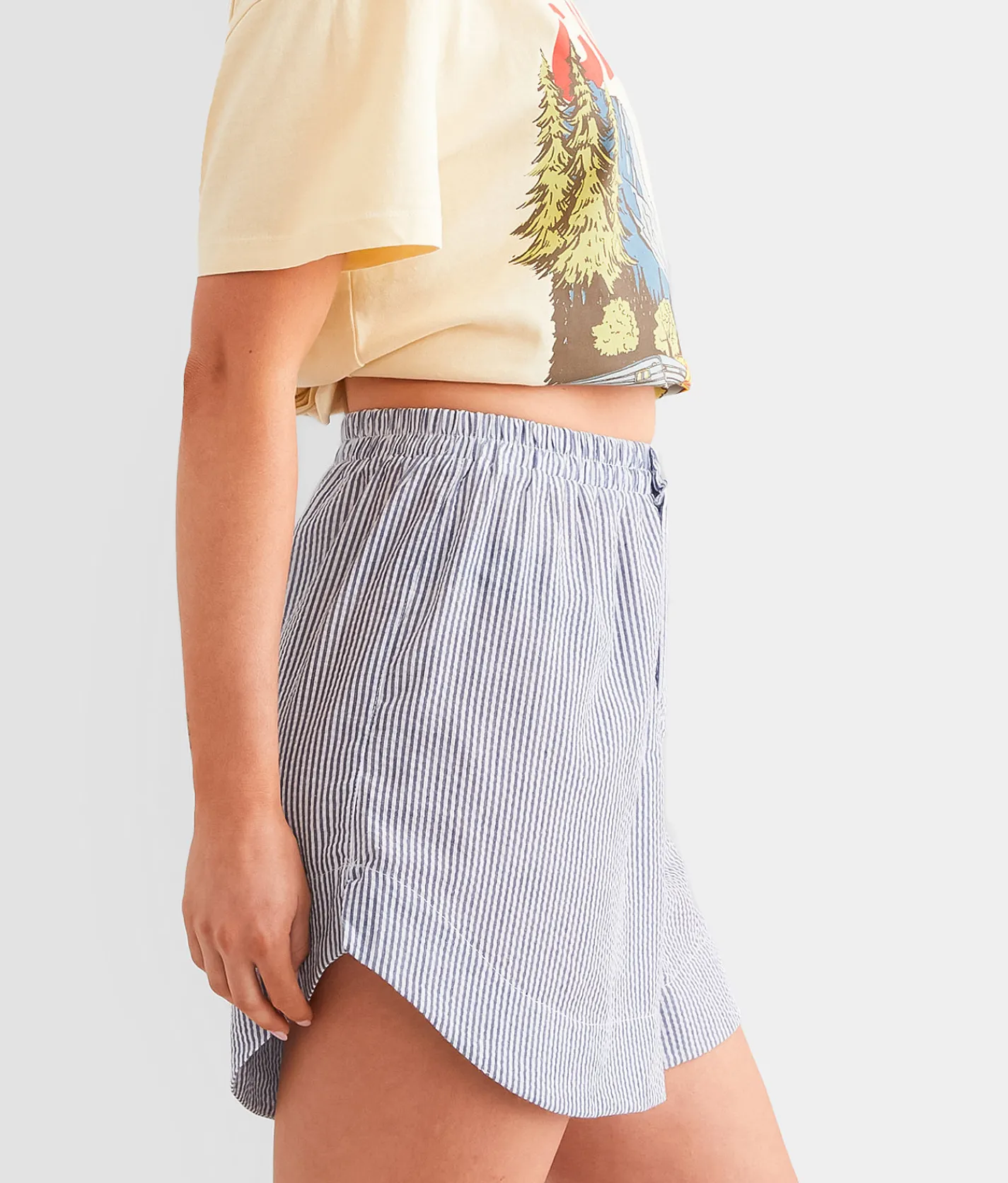 Bottoms|Shorts | Free People Cloud Nine Boxer Short Navy Stripe