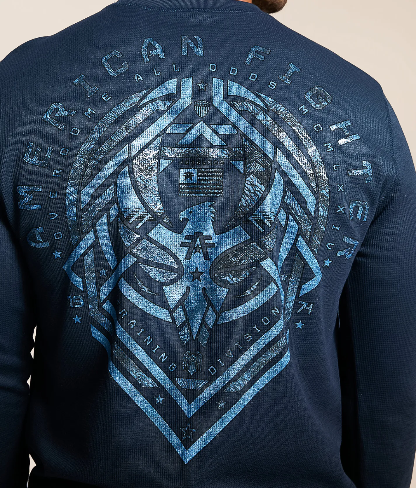 Tops|Graphic T-Shirts | American Fighter Cloverport Thermal Sailor Blue