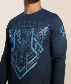 Tops|Graphic T-Shirts | American Fighter Cloverport Thermal Sailor Blue