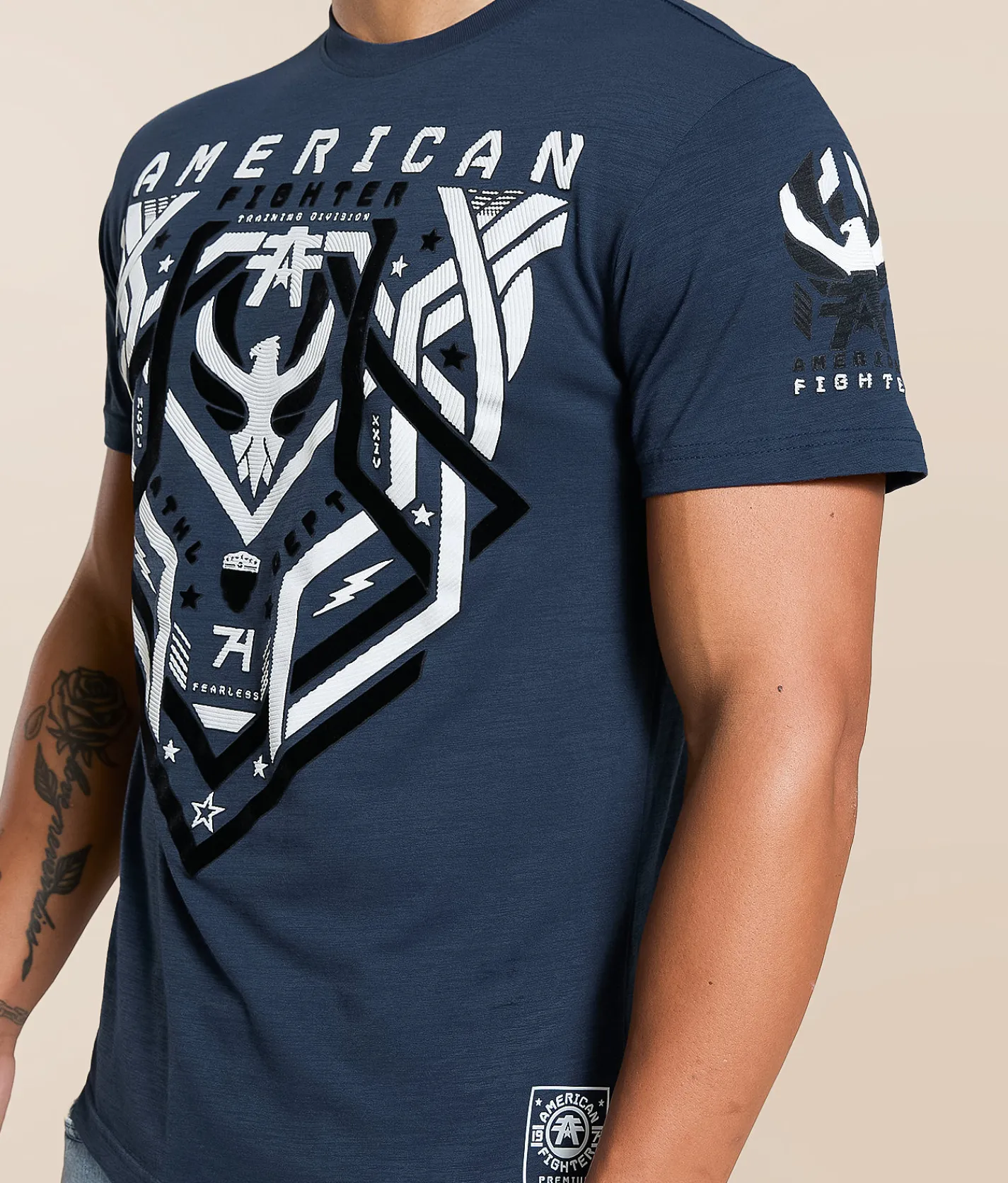 Tops|Graphic T-Shirts | American Fighter Cloverport T-Shirt Sailor Blue