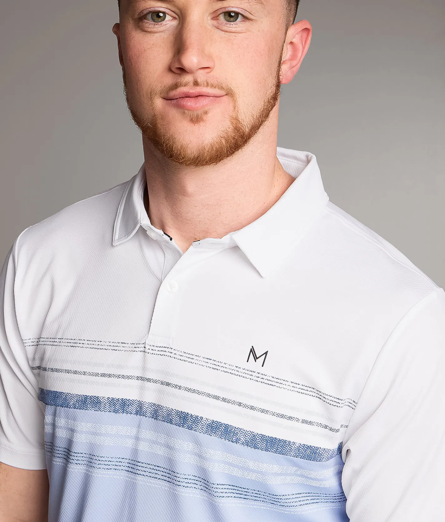 Tops | Maven Co-op Club Performance Polo White Light Blue
