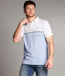 Tops | Maven Co-op Club Performance Polo White Light Blue