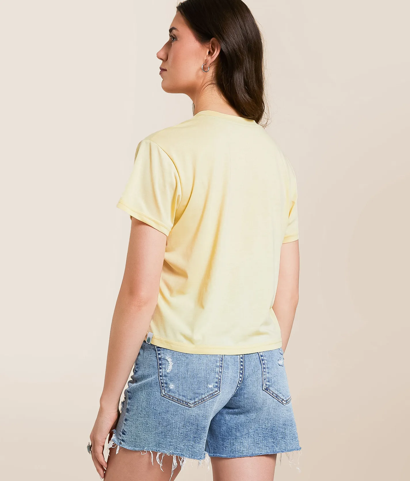 Sendero Provisions Co. Coastal Cowgirl Cropped T-Shirt Cream Sale