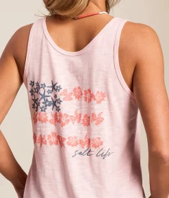 Salt Life Coastal Glory Tank Top Chalk Pink New