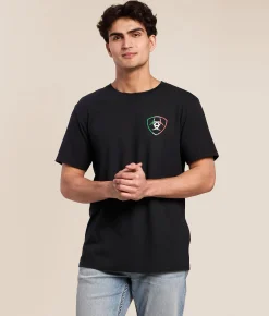 Ariat Coat Of Arms Skulls T-Shirt Black Outlet