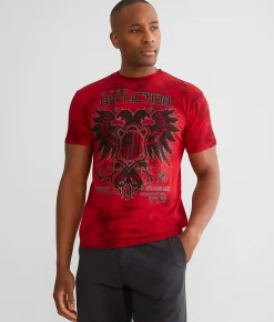 Affliction Coaxial T-Shirt Tango Red Dark Tango Red Outlet