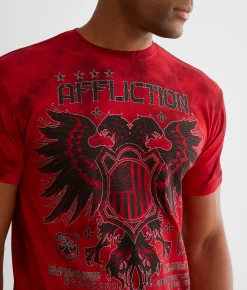 Affliction Coaxial T-Shirt Tango Red Dark Tango Red Outlet