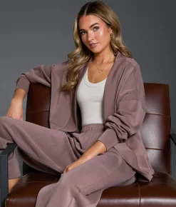 Tops|Activewear | Buckle Black Cocoon Cardigan Deep Taupe