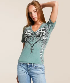 Affliction Collapse T-Shirt Trellis Lava Wash Best