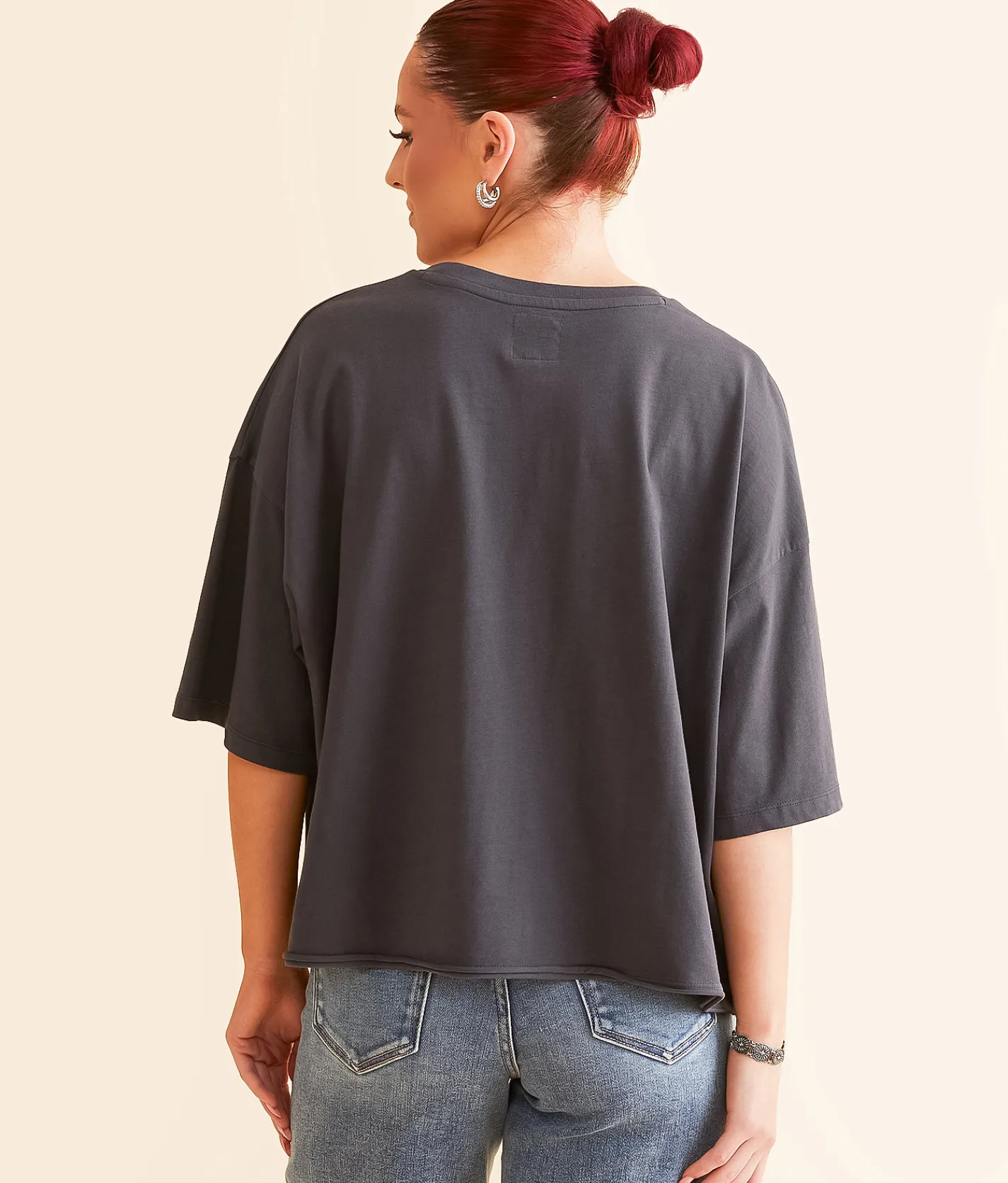 Modish Rebel Colorado Take A Hike Cropped T-Shirt Washed Black Online