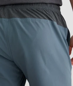 Bottoms|Activewear | Maven Co-op Color Block Active Stretch Short Slate Blue