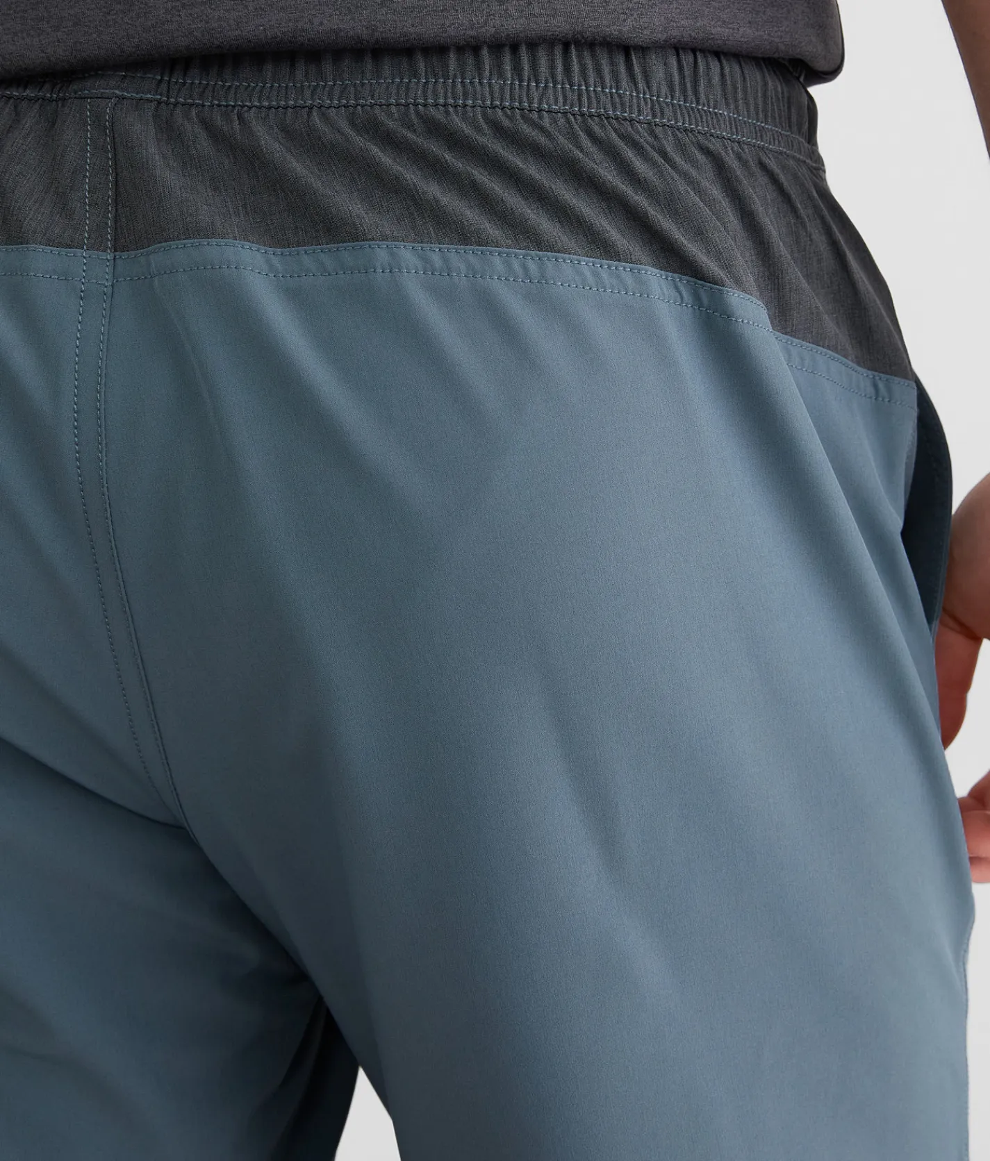 Bottoms|Activewear | Maven Co-op Color Block Active Stretch Short Slate Blue
